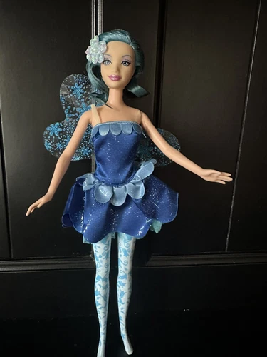2005 Mattel Barbie Fairytopia Azura Blue Doll J1450 with Outfit and Wings