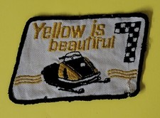 Vintage Snowmobile Yellow Bombardier Ski-doo 1960's - PATCH USED CONDITION