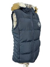 Soulcal & Co Gillet Jacket Coat Size Xl 18 Navy Womens Hooded New Eu46 Rrp £60