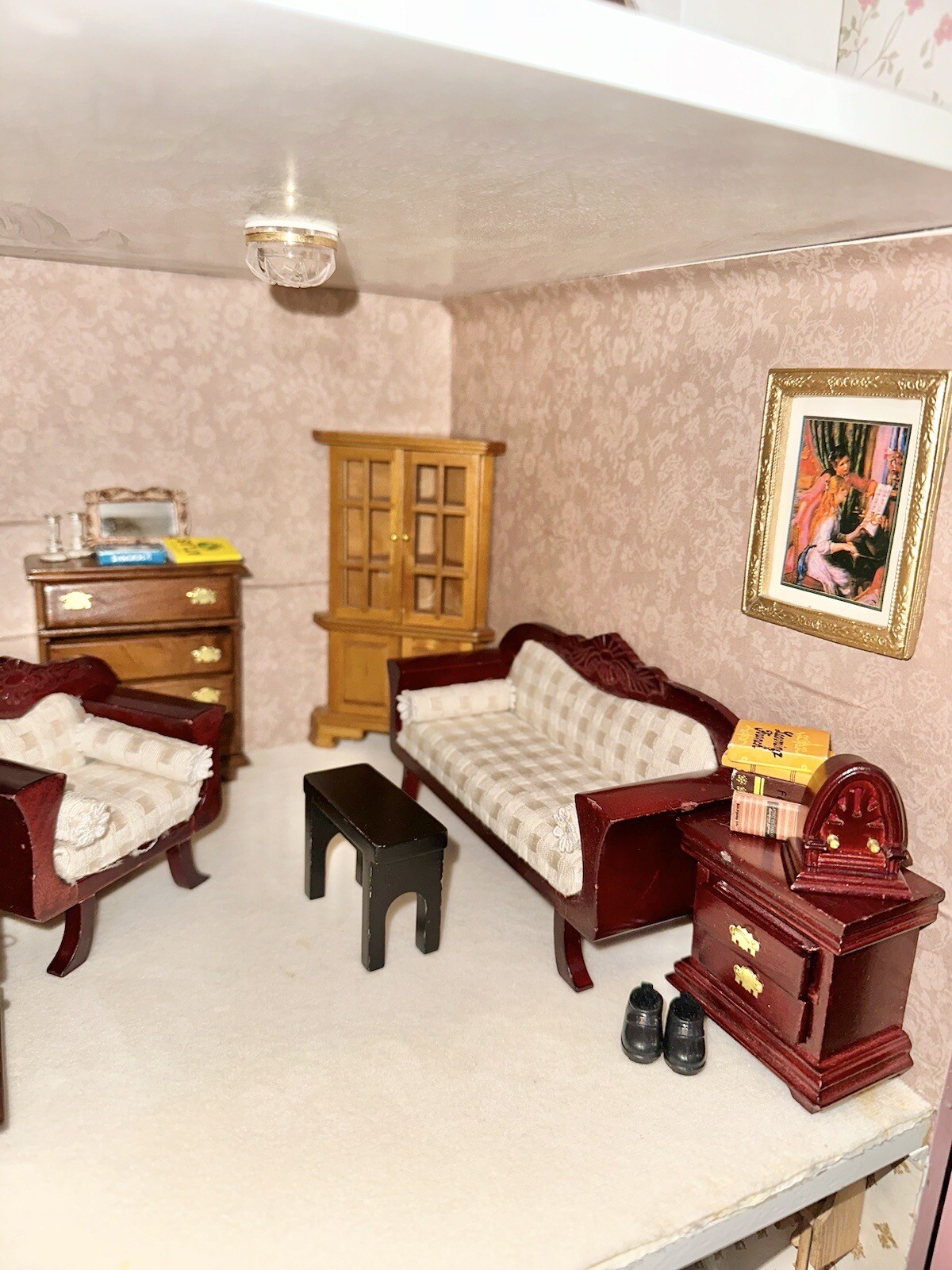 Amazing Vintage Large Handmade Doll House Dolls & Accessories MOM MADE