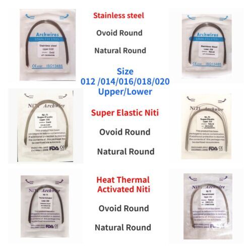 Dental Orthodontic Arch Wire Heat Thermal Activated /Niti/Stainless Steel - Picture 1 of 46