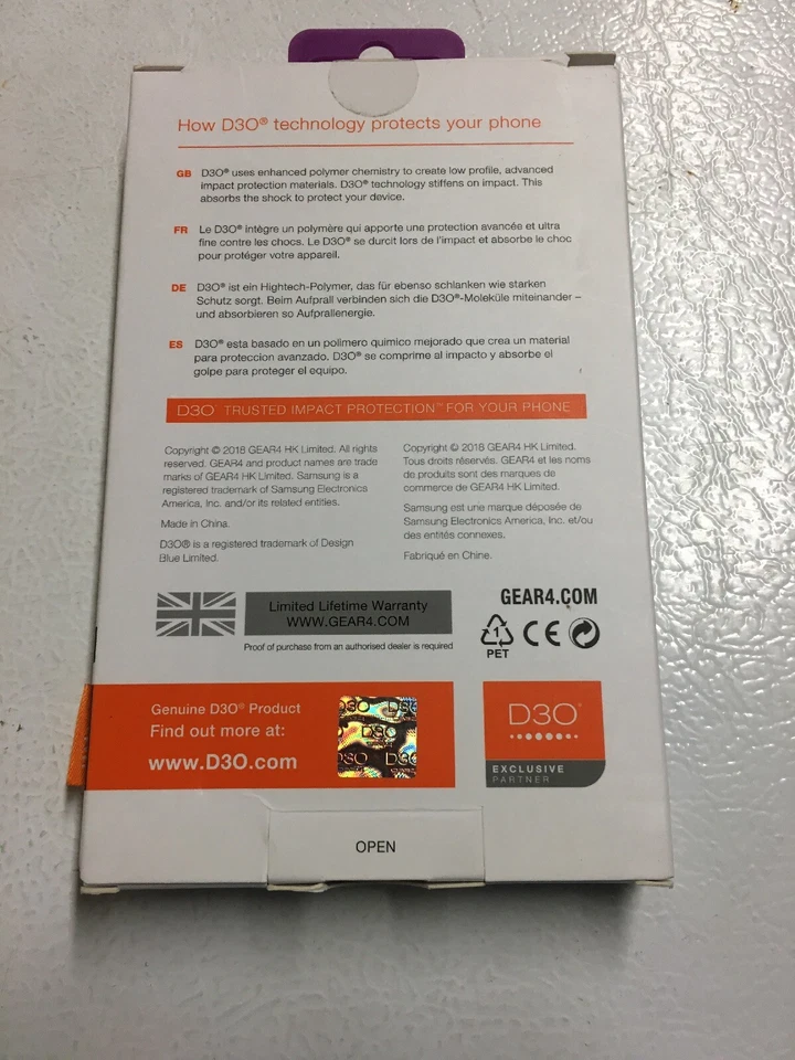 Gear4 Samsung Galaxy S9+ Case Cover Piccadilly D30 Impact Protection - Blue - Image 4 of 4