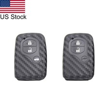 For Toyota 4runner Camry Avalon Carbon Fiber Pattern Soft Silicone Key Fob Cover