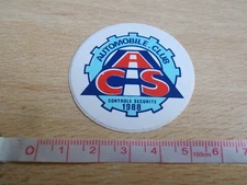 Small sticker AUTOMOBILE CLUB - SECURITY CHECK 1988