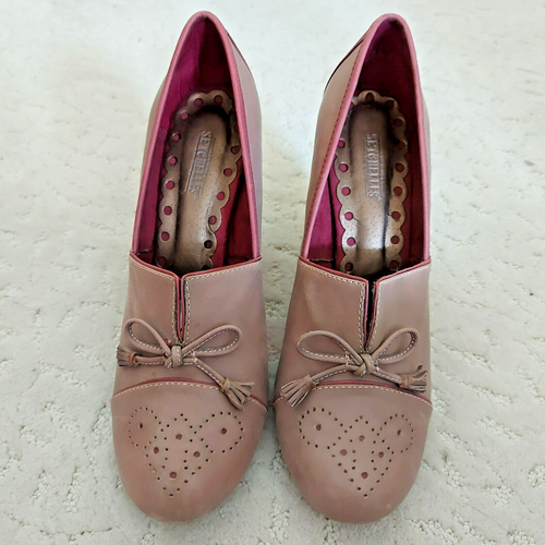 Seychelles Anthropologie Two-Tone Pumps Heels Dusty Pink Leather US 8.5 - Picture 3 of 16