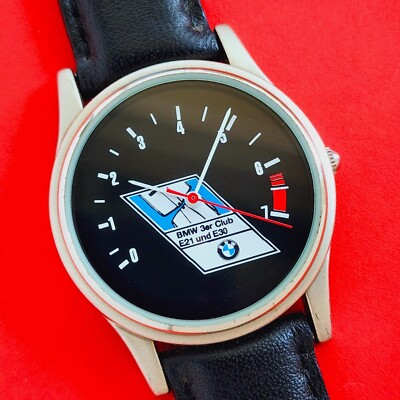 BMW E30 & E21 3er Club Amazing Speedo Dial Vintage Box & Booklet Mens Rare 325i