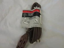 9 foot Extension Cord Color Brown for interior use NEW Childproof Three Outlets