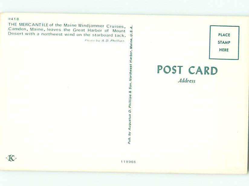 Pre1980 BOAT SCENE Camden Near Belfast & Rockport & Rockland Maine