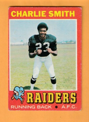 Charlie Smith Oakland Raiders 1971 Topps #21 Utah Utes