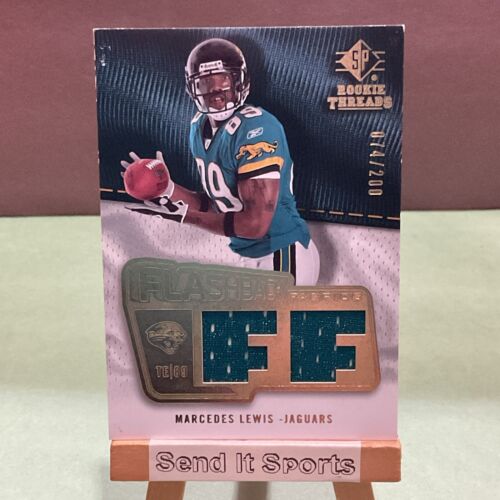 2008 SP Rookie Threads MERCEDES LEWIS FLASHBACK FABRICS Patch #’d 138/200 Jags!