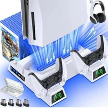 PS5 Cooling Charging Station Accessories Vertical Stand Digital Disc Edition 
