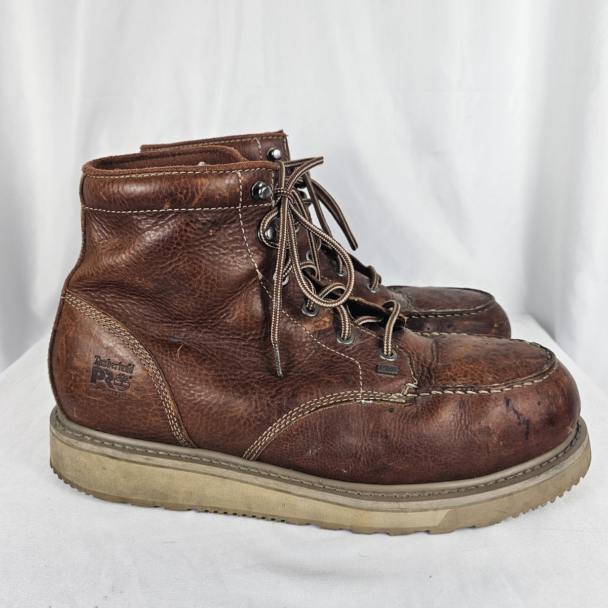 Timberland Pro 88559 Barstow Wedge Work Boot Alloy Toe Brown Men's