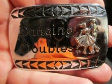 VINTAGE DANCING COUPLES THEME DESIGN BELT BUCKLE GW9