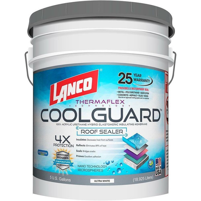 Seal Rubber Roof Coating 5 Gal Coolguard EPDM RV Home Protect Waterproof Paint eBay