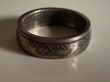 NV State Quarter Ring Made with actual quarter Handmade Band Nevada 2006 Size8