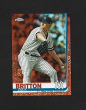 2019 Topps Chrome Zack Britton #8 Orange Refractor 4/25 New York Yankees