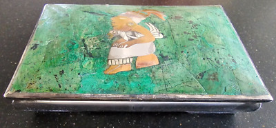Vintage Los Castillo Silver & Mixed Metals Box, Enameled, Heavy