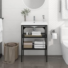 ARKEM Bathroom Washbasin Frame Black 59x38x83  ,Cloakroom Basin Hand R8G8