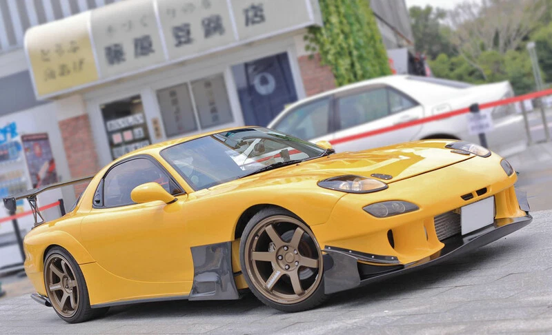 Kits de carrocería de extensión de faldones laterales FRP sin pintar 2 piezas para Mazda RX7 FD3S RE-GT Foto 3 de 4