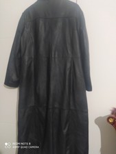 Black Maxi Length Leather Coat