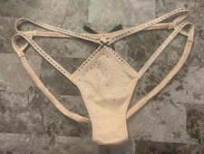 NWT VICTORIA'S SECRET DREAM ANGELS M RHINESTONE STRAPPY RARE CHEEKINI PANTIES