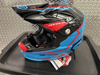 6D ATR-2 Element Helmet Blue with Red Size Large New