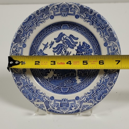 English Ironstone EIT ~ Blue Willow Bread & Butter Plates 6 7/8" ~ Set of 4 - Picture 6 of 8