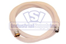 Suction Hose PVC Clear Flexible 3" x 20 FT Pin Lug Style Assembly