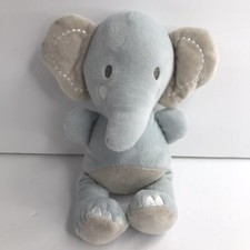 Elephant Lovey Plush Cozy Dream BananaFish Studio Gray Blue 10  Knotted Tail