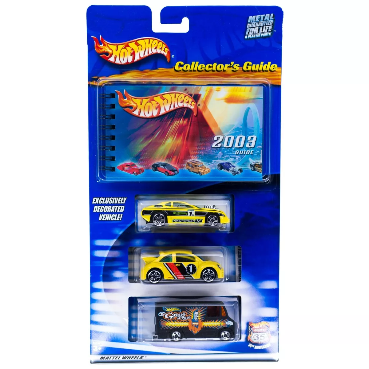 Hot Wheels Collector Guide Blue Book 3 Pack With Exclusive