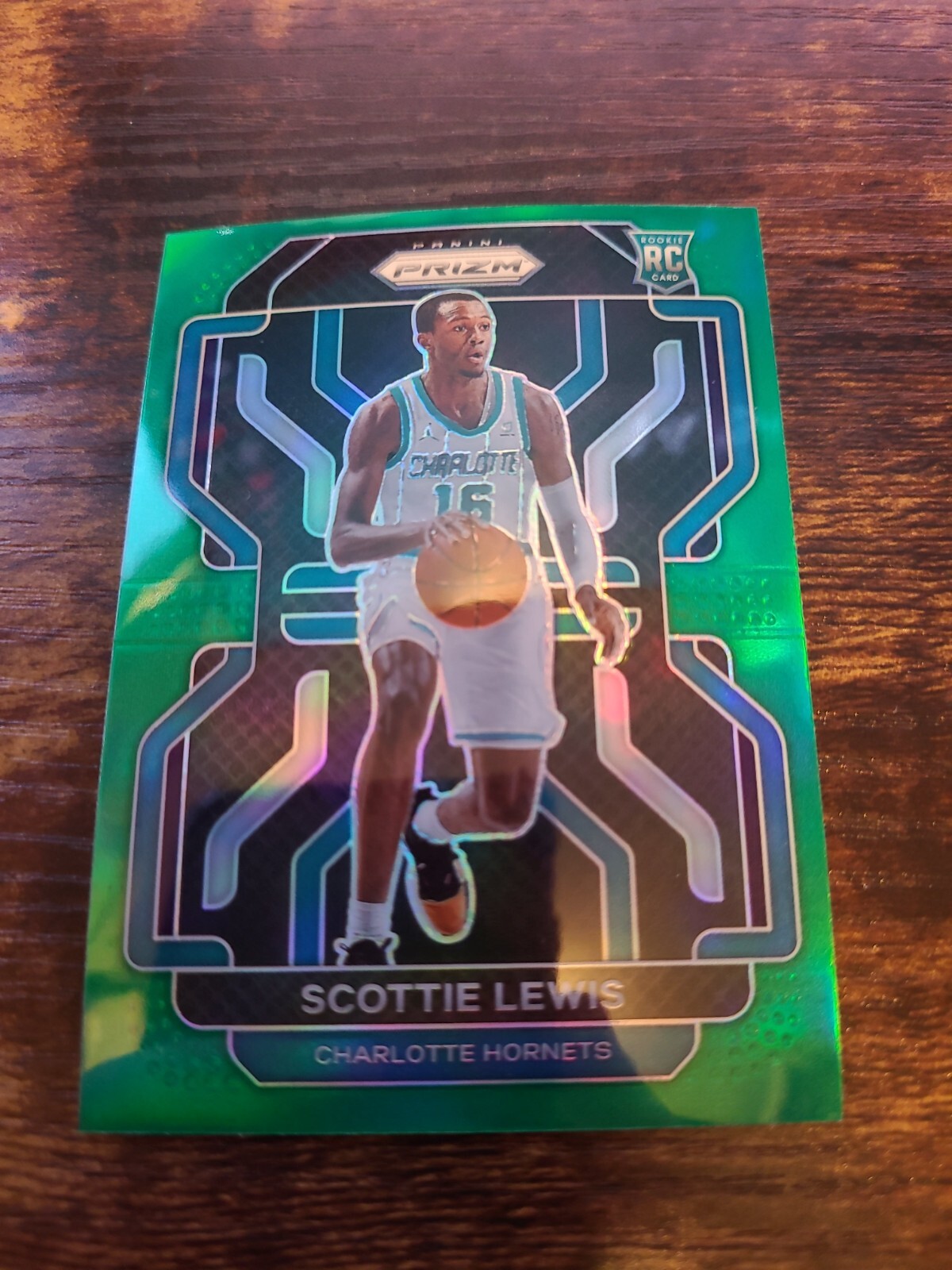 2021-22 Panini Prizm GREEN PRIZM ROOKIE CARD #287 SP Scottie Lewis RC Hornets🔥
