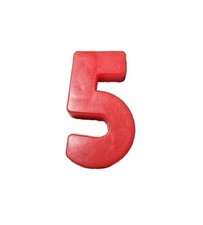 Fisher Price School Day Desk REPLACEMENT MAGNETIC Alphabet Number  5  Vtg 1972