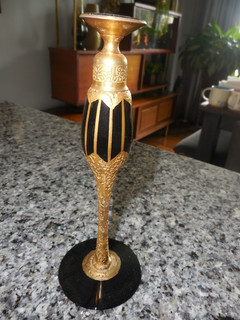 Vintage DeVilbiss Art Deco Black/ Gold Perfume Atomizer Bottle Crackle Dauber