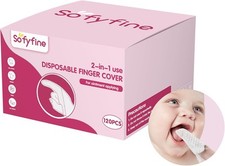 60 Counts Baby Tongue Cleaner and Oral Teeth Finger Toothbrush, Mouth and Gum Dr