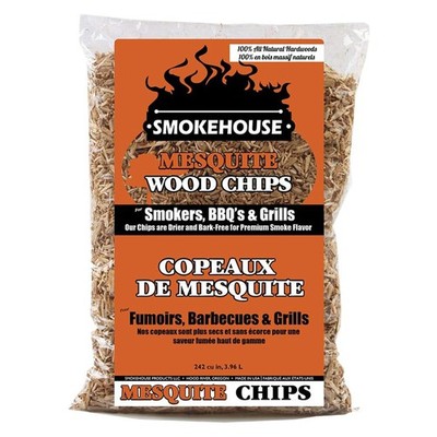 Smokehouse Mesquite Fine Wood Chips, All Natural Premium Smoke Flavor, 2lbs