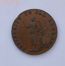 1790s DINMORE HALFPENNY TOKEN, (NORWICH), "MORE TRADE AND FEWER TAXES..."