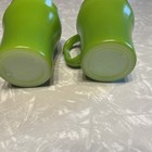 Vintage Fire King Green Ceramic Coffee Mugs Pair (2) — photo 7