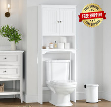 Estante Para El Ba o Sobre Inodoro Organizador Gabinete De Almacenamiento Blanca