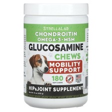 Glucosamine Chews, For Dogs and Cats, Bacon, 180 Soft Chews, 15 oz 432 g 