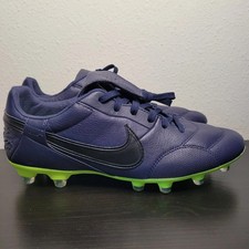 Nike Premier III FG Blackened Blue Volt Soccer Cleat AT5889-407 Men Size 5.5