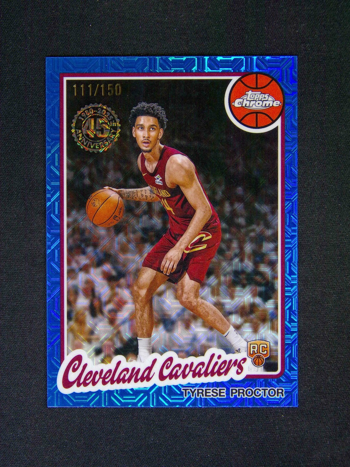 2025-26 Topps Chrome Flagship Tyrese Proctor RC 1980 Chrome Mojo Blue /150