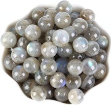 Natural 6mm Round Gemstone Spacer Beads for Jewelry Projects