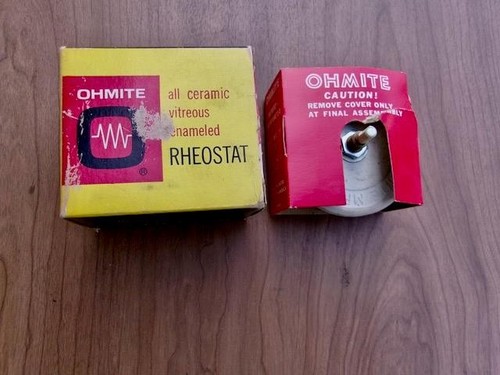OHMITE RHEOSTAT 100 WATT MODEL K SERIES A # 0441 NIB - Picture 1 of 5