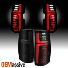 For 2007-2014 Chevy Tahoe Suburban GMC Yukon Full LED Tail Light Black Smoke