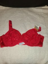 VTG NWT NOS Playtex Now Bra Red Lace Underwire Size 34C Style 3772 RARE