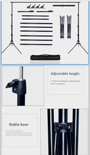 Adjustable Folding Backdrop Light Stand Tripod Set, 5/8, 200 cm, Stable