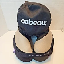 Cabeau Travel Neck Pillow for Airplanes The Neck's Evolution TNE S3 Black Tan