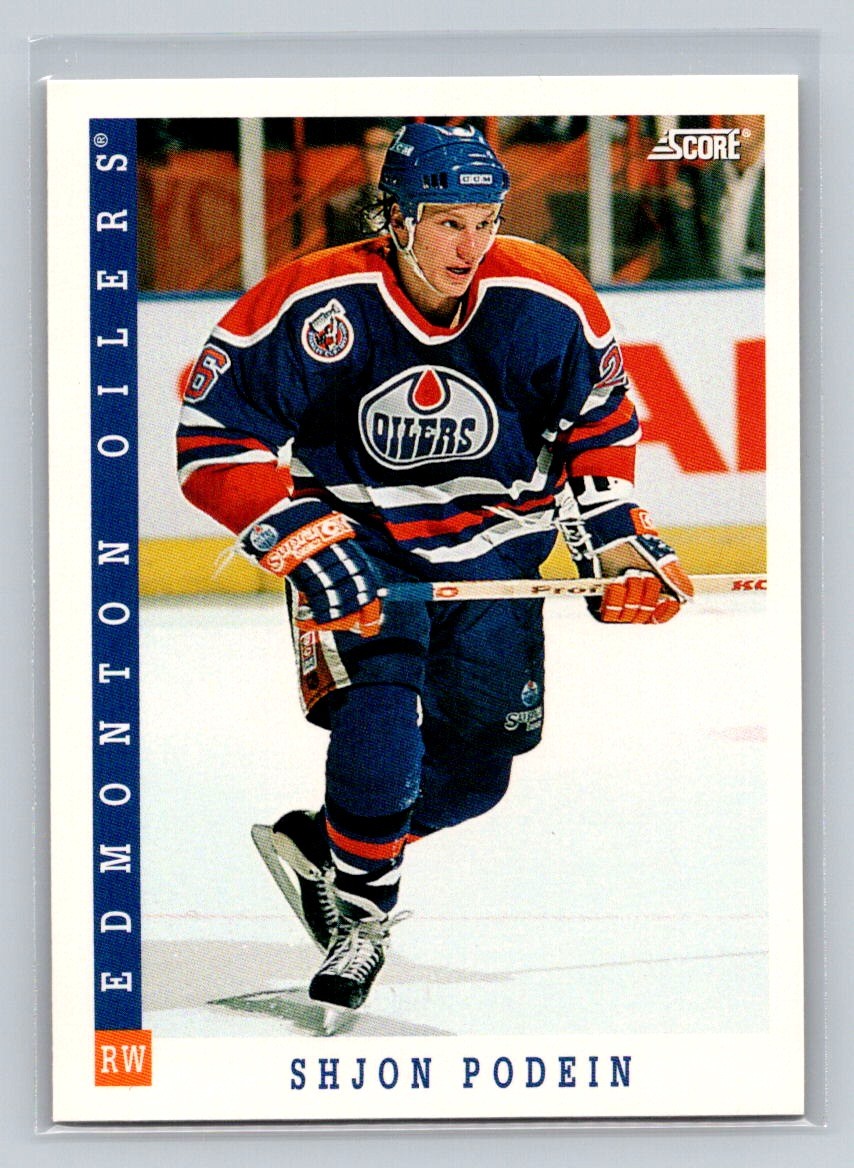 1993-94 Score #424 Shjon Podein RC Edmonton Oilers