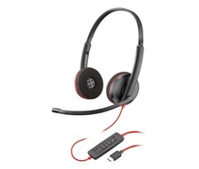 Poly Blackwire 5220 Stereo USB-C Headset 3.5mm Plug USB-C/A Adapter