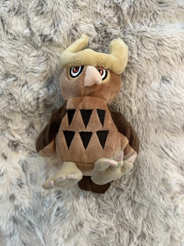 Pokémon Noctowl Plush Stuffed Animal Toy ~6" Authentic Nintendo 2010s VTG Rare